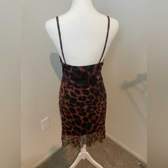 PrettyLittleThing Fiery Black and Orange Dress - Picture 5 of 5